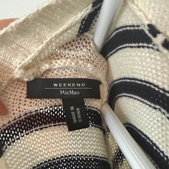 Weekend by Max Mara Striped Knit Cardigan Sweater Size M - Picture 4 of 4
